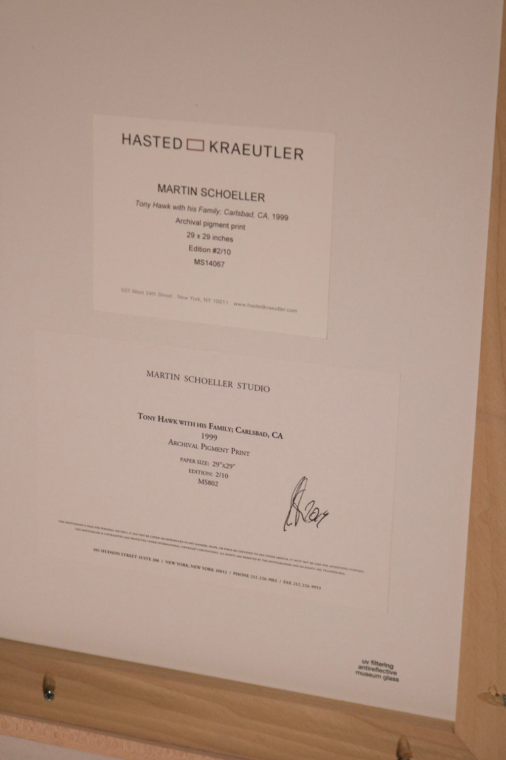 Texture and finish detail of print surface for Tony Hawk photo by Martin Schoeller