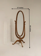 Close-up of oak wood frame details