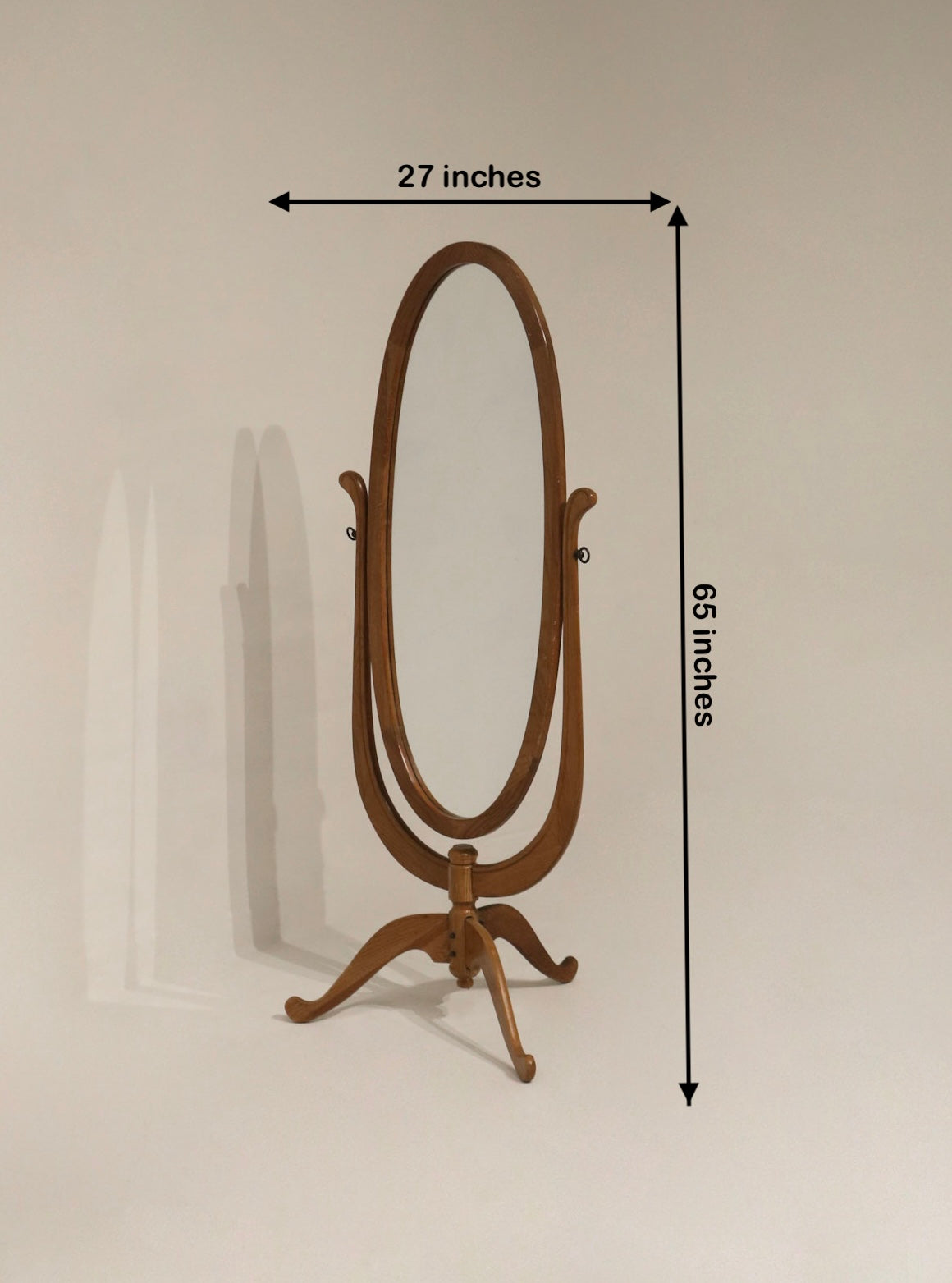 Close-up of oak wood frame details