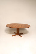 Solid Swedish pine wood table with leaf