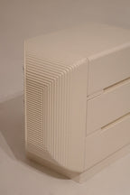 Zoom on glossy lacquered surface texture and clean white finish