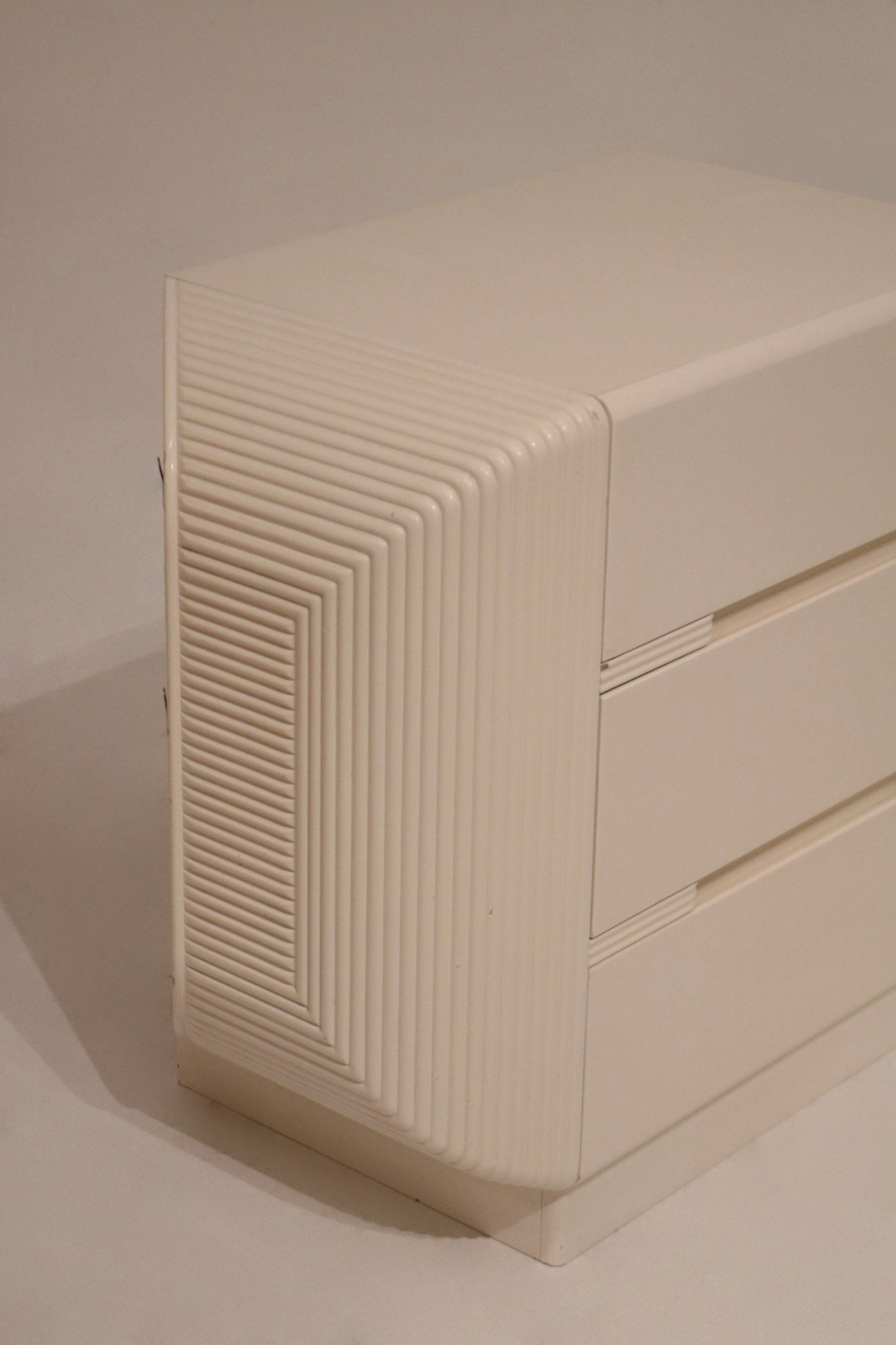 Zoom on glossy lacquered surface texture and clean white finish