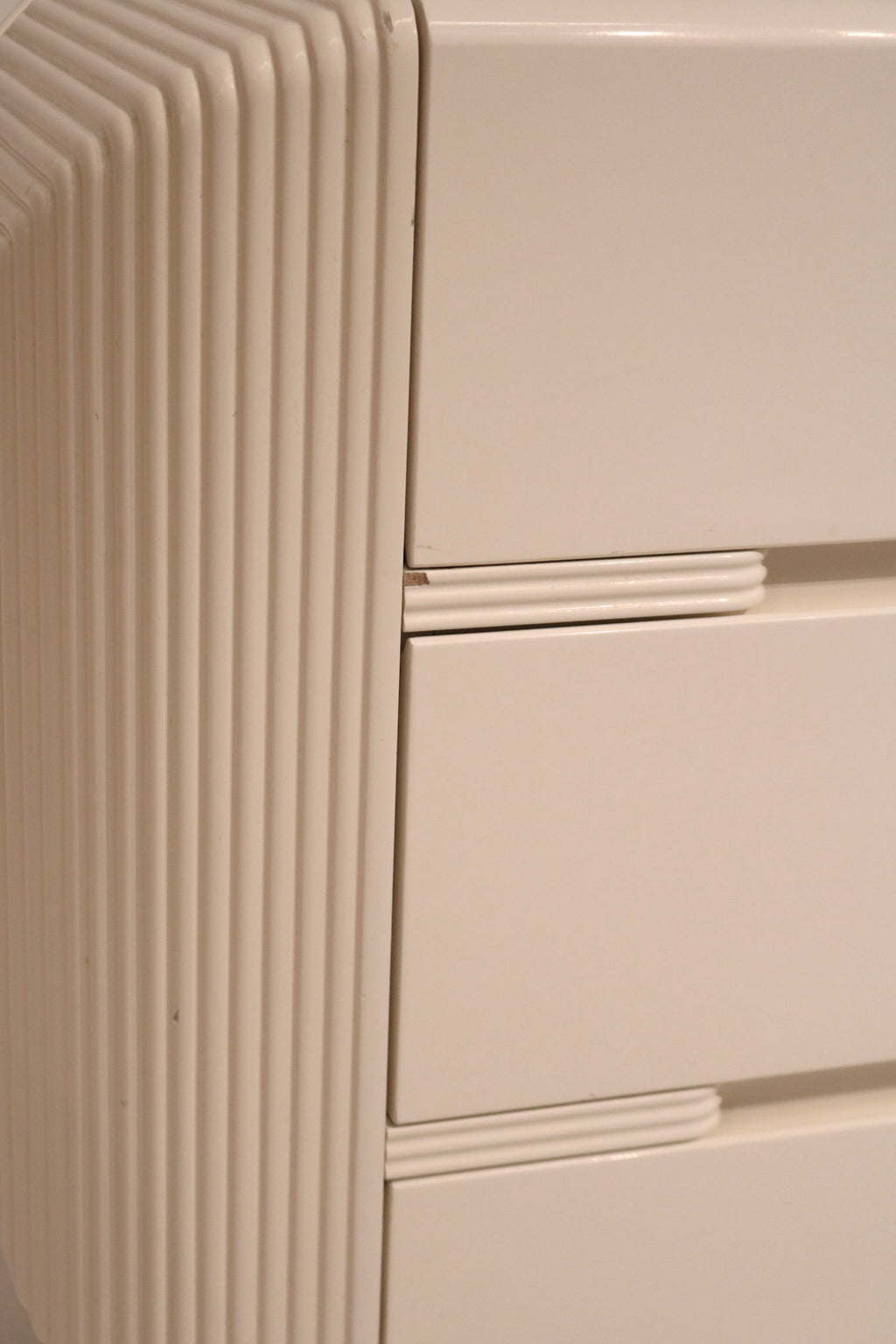 Back view of the dresser showcasing structure and sturdy wooden frame