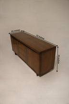 Heavy and sturdy walnut piece with drawers