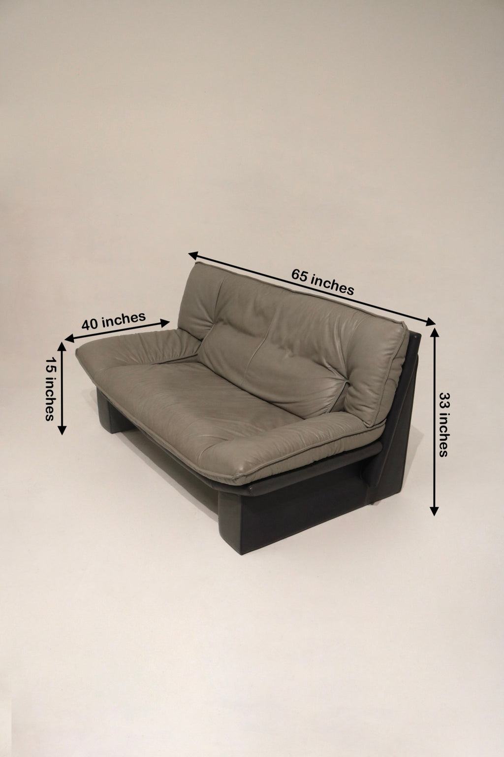 Stylish leather couch designed by Nicoletti Salott