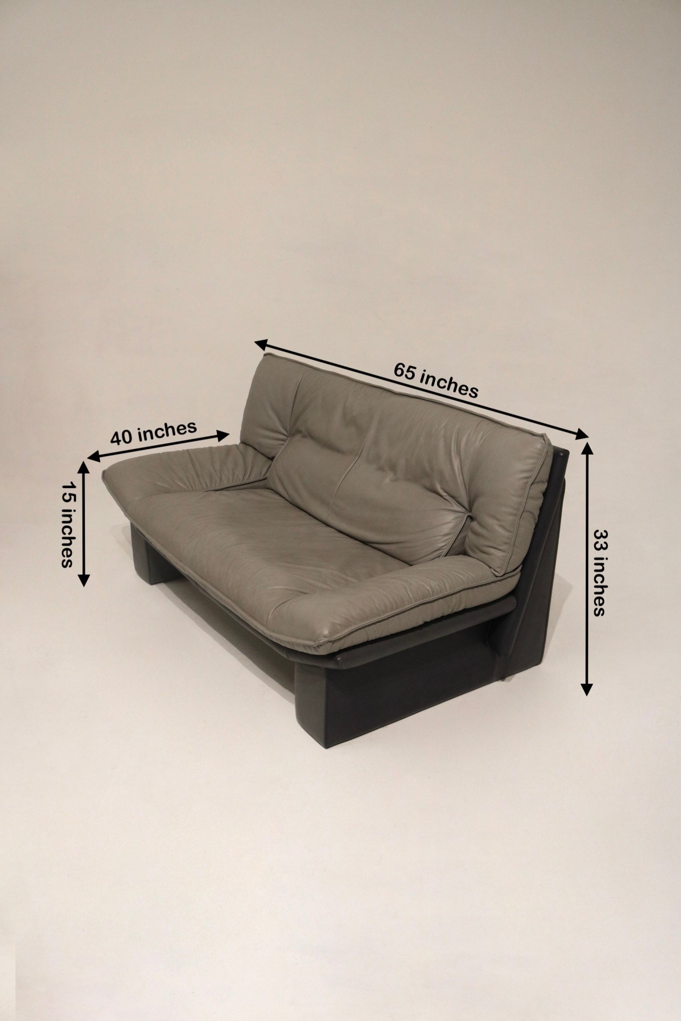 Stylish leather couch designed by Nicoletti Salott