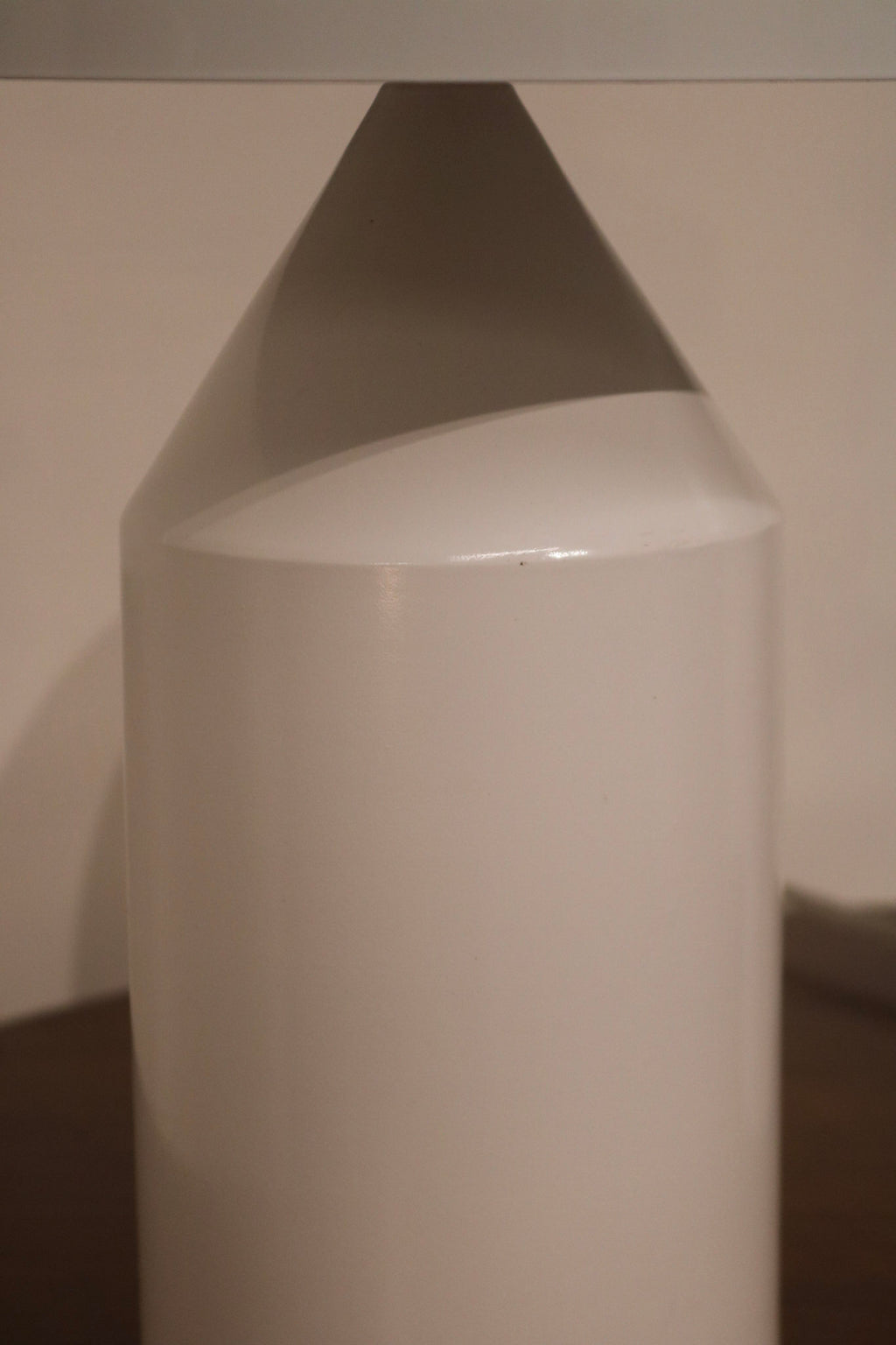 Angled shot of both mushroom lamps side by side showing matching design and style