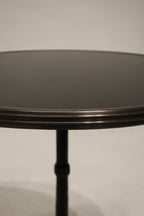 Detailed shot of the stone surface on Vintage Bistro Table revealing rich texture and natural tones