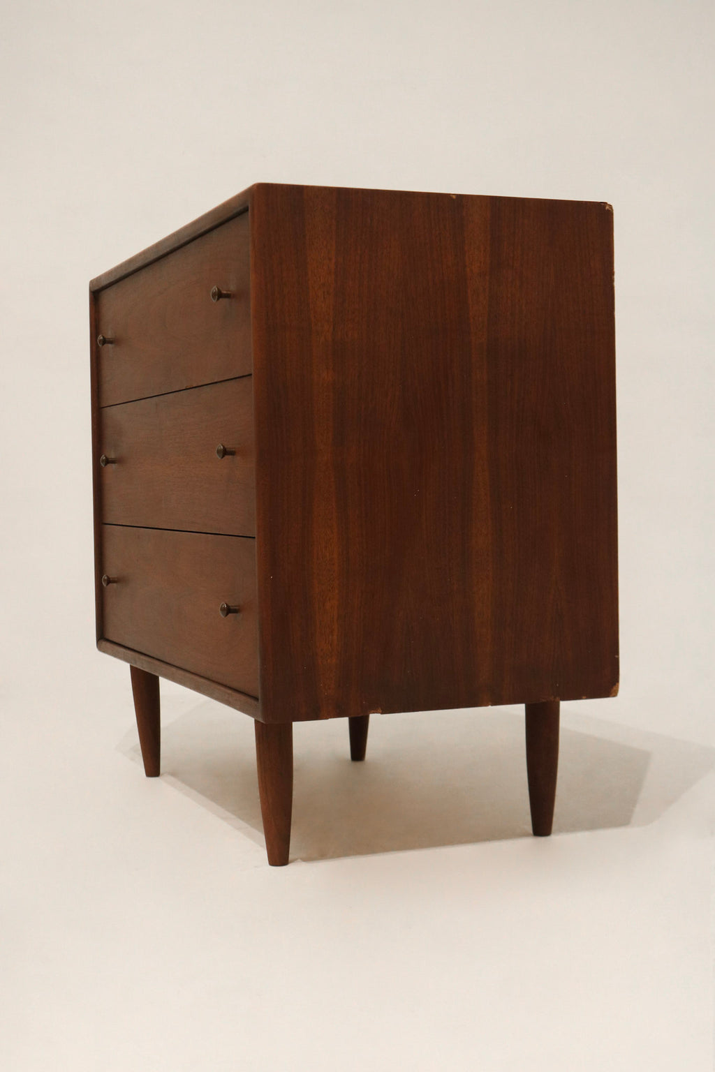 Top-down view to showcase overall condition and smooth walnut wood finish