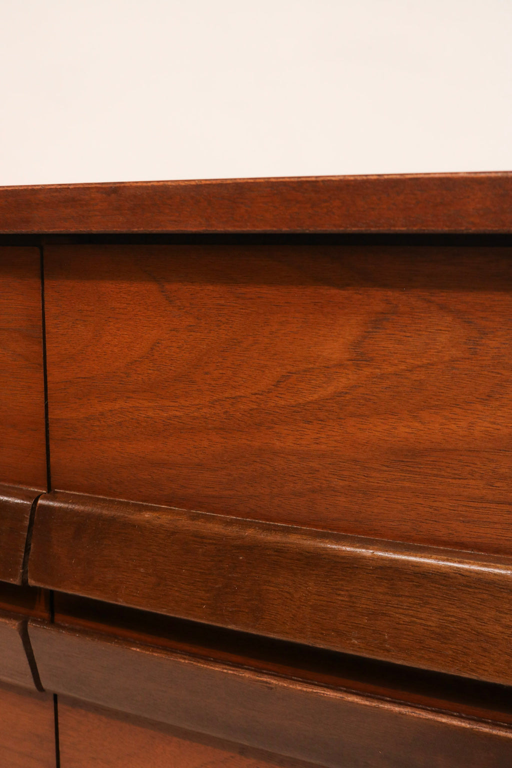 Full side profile of lowboy dresser in NYC studio setup emphasizing classic lines and proportions