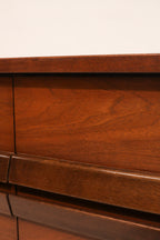 Full side profile of lowboy dresser in NYC studio setup emphasizing classic lines and proportions