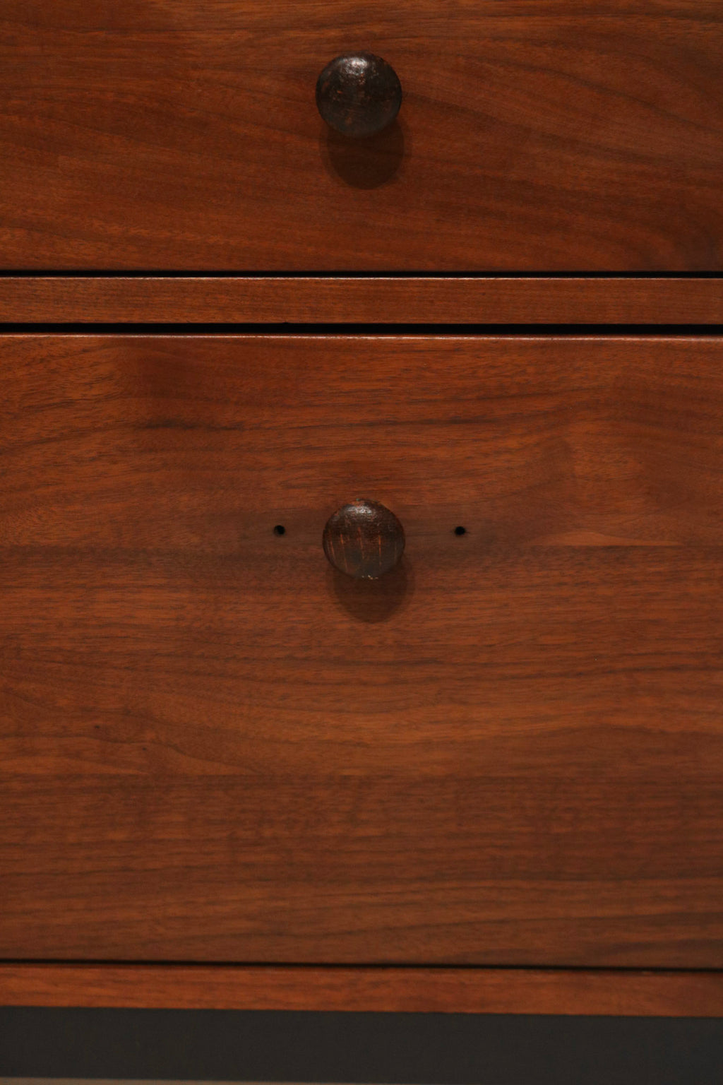 Interior of cabinet showing compartment space and functional design