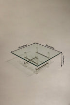 Stylish Lucite coffee table with glass top