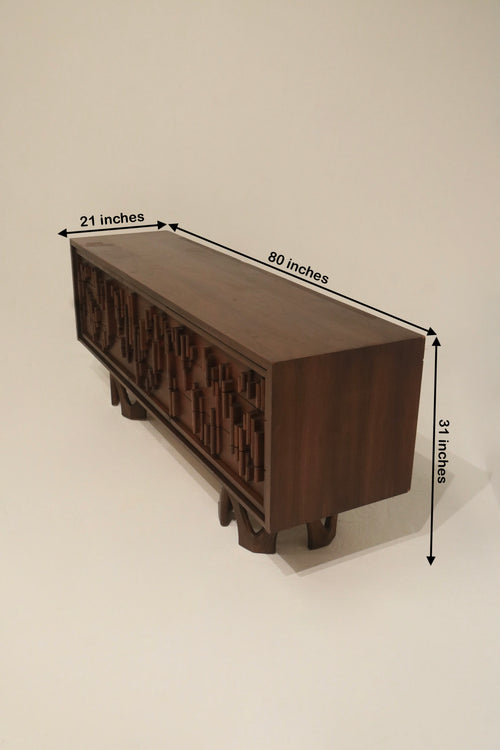 Sturdy Canadian-made table with wear details