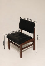 Set of four Walnut Leather Dining Chairs in great condition