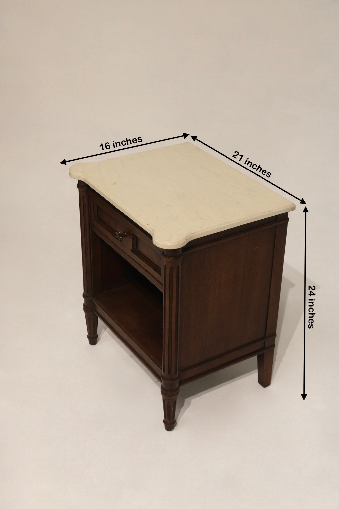 Wooden base console table with drawers