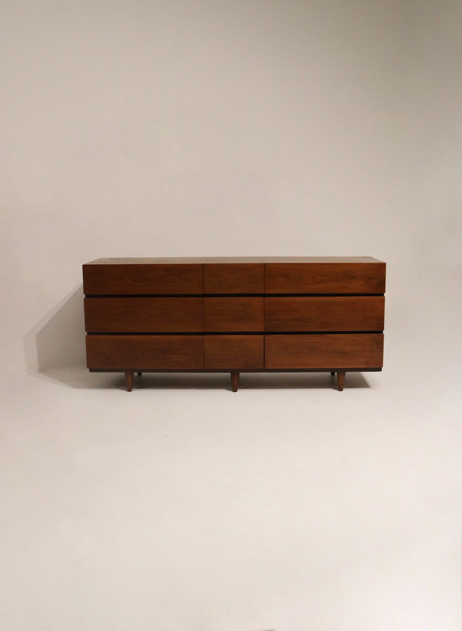 Vintage walnut dresser by American of Martinville