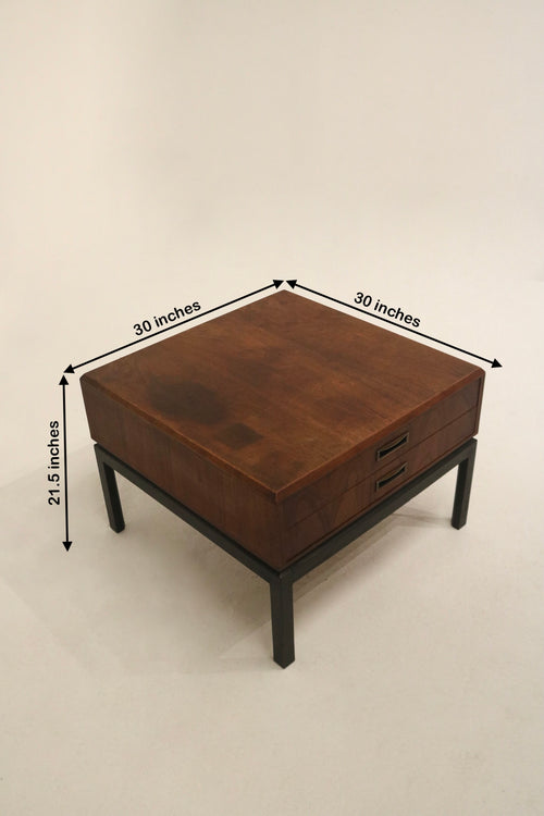 Large sturdy walnut wood drawer cabinet by Maurice Villency