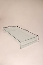 Detailed angle of the glass finish reflecting light, showcasing contemporary minimal design