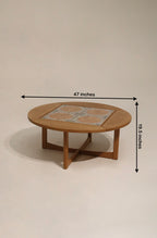 Large sturdy table made from solid oak wood