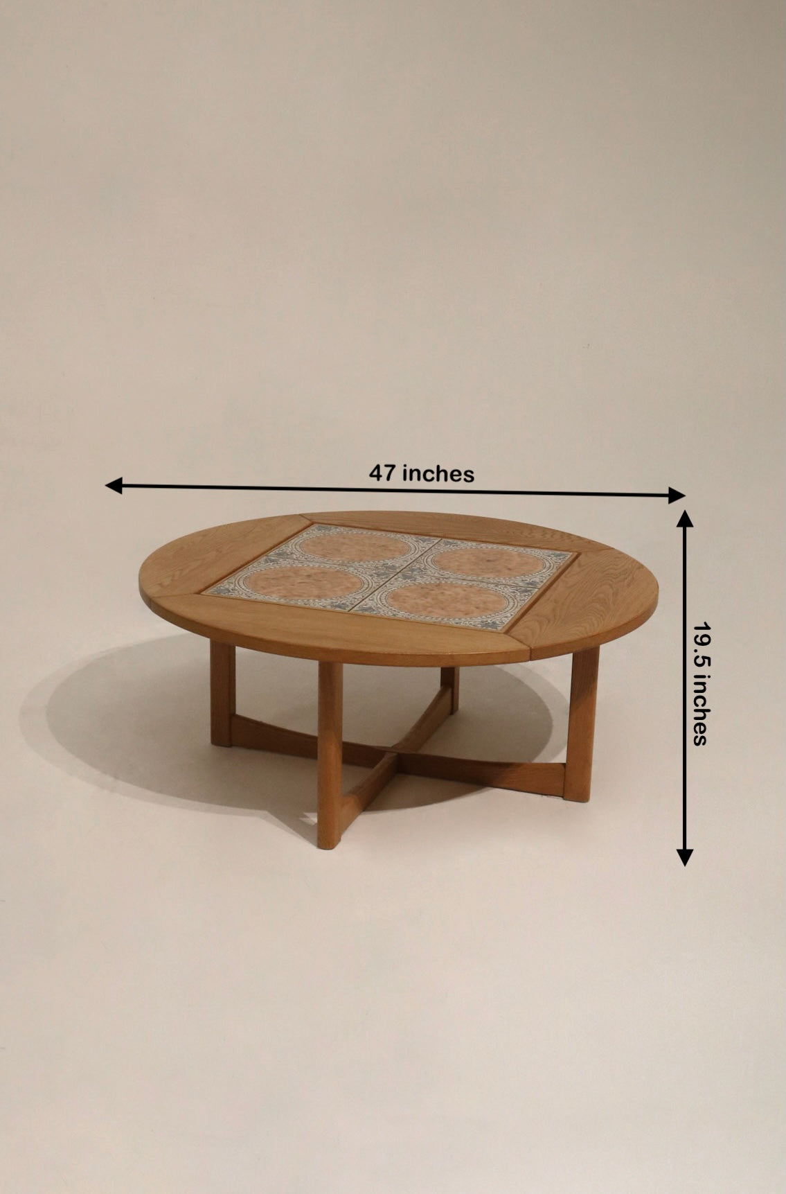 Large sturdy table made from solid oak wood