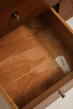 Interior drawer shot showing clean and functional wooden space