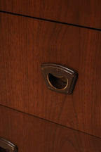 Back view of vintage dresser highlighting clean construction and wood tone