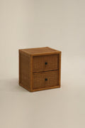 20th century wicker and rattan chest of drawers