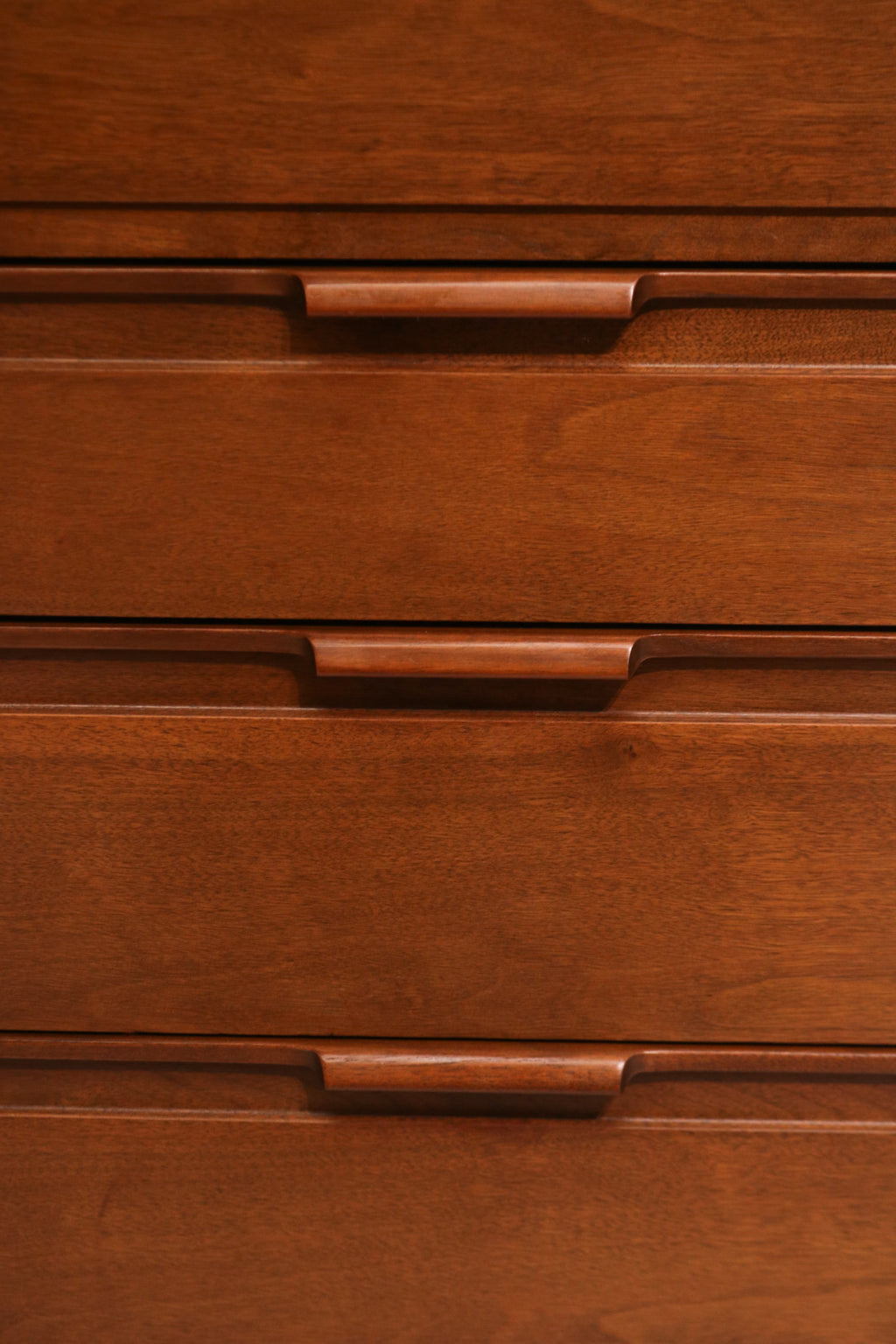 Detail of drawer corner joints highlighting quality craftsmanship and vintage construction