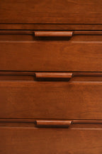 Detail of drawer corner joints highlighting quality craftsmanship and vintage construction