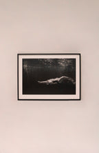 Framed fine art photograph by Martin Schoeller, signed and labeled, black wood frame in full view