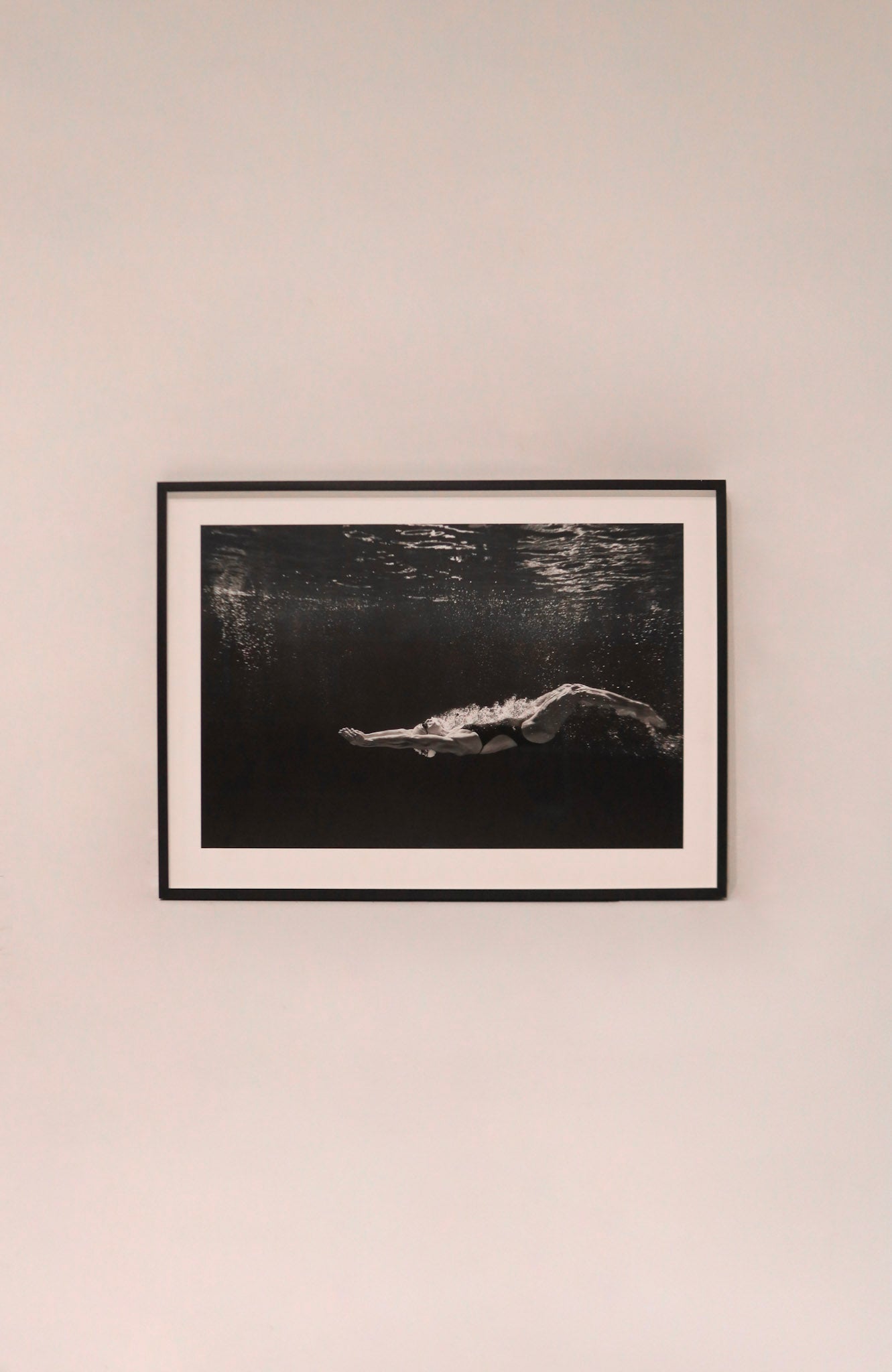 Framed fine art photograph by Martin Schoeller, signed and labeled, black wood frame in full view