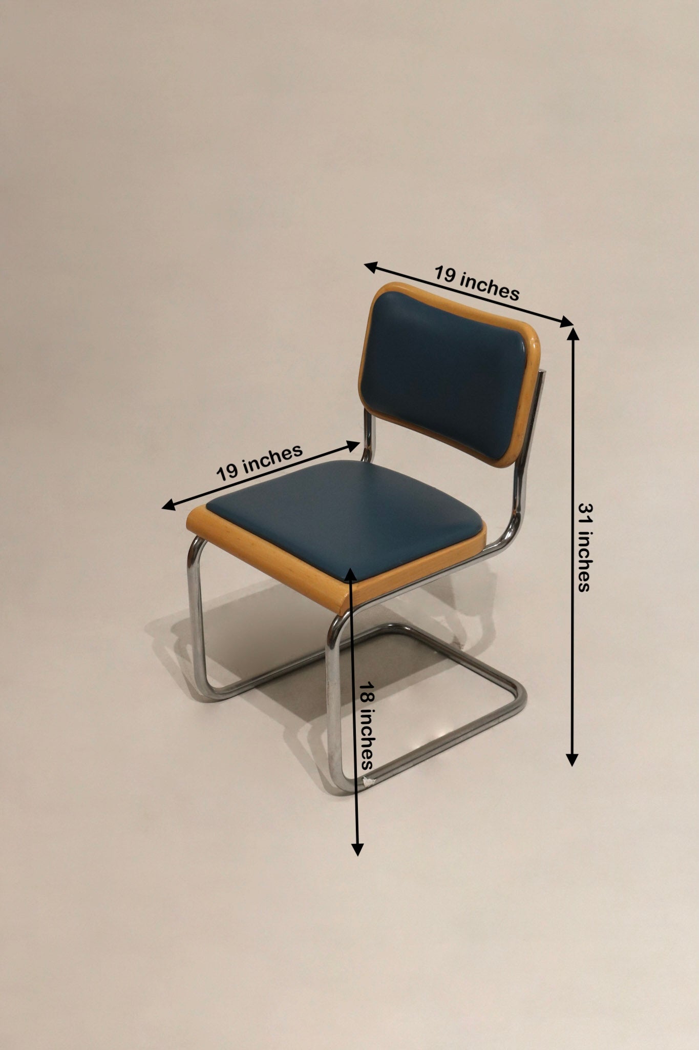 Marcel Breuer Cesca chair with chromed steel frame
