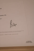 Close-up of Tony Hawk portrait with wood frame detail and signature by Martin Schoeller, edition 2 of 10