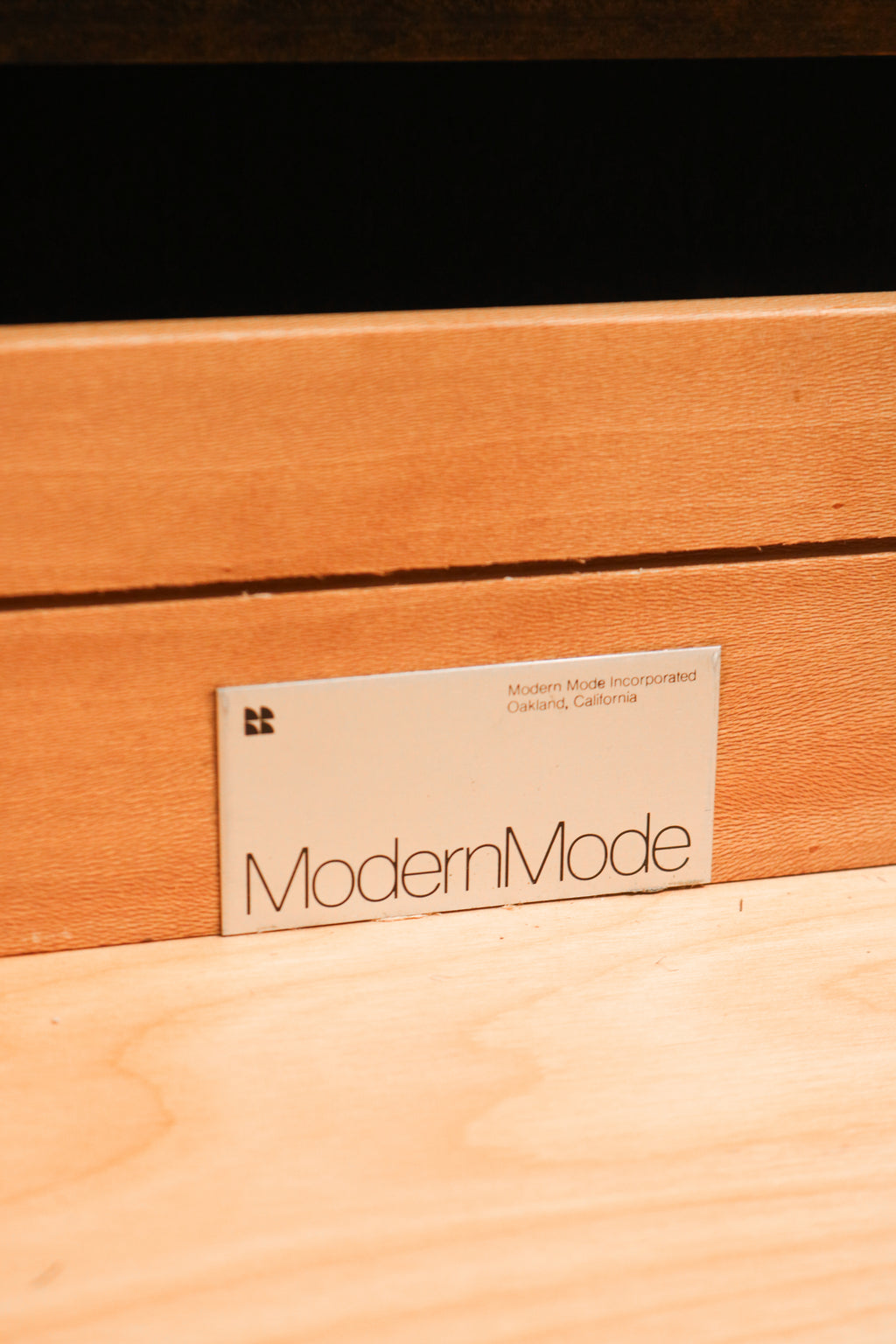 Back view showing full wooden panel and strong frame in solid wood sideboard