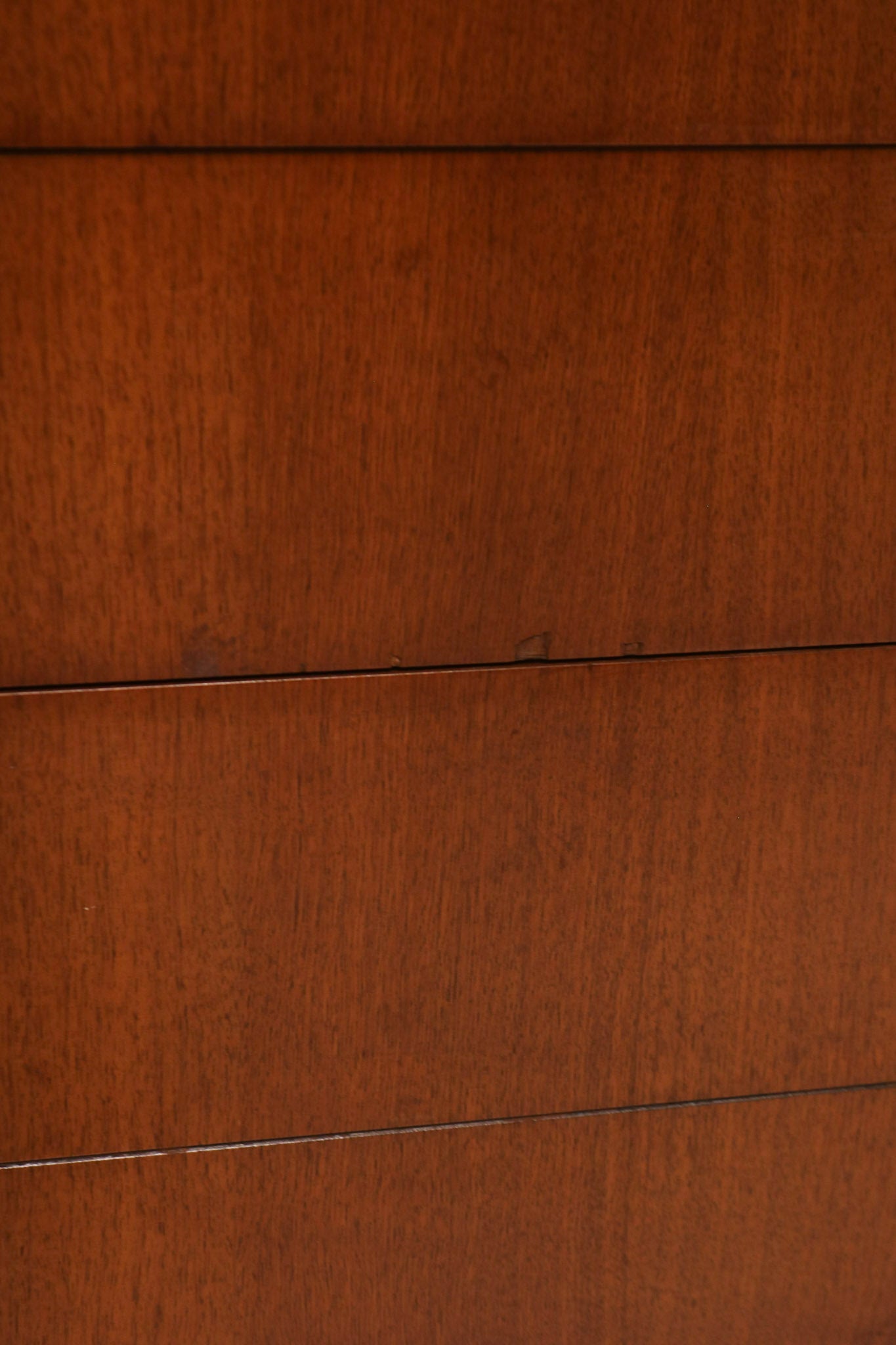 Detail of drawer front panel wood veneer pattern and finish