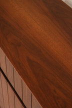 View of drawer fully extended showing slide rail operation