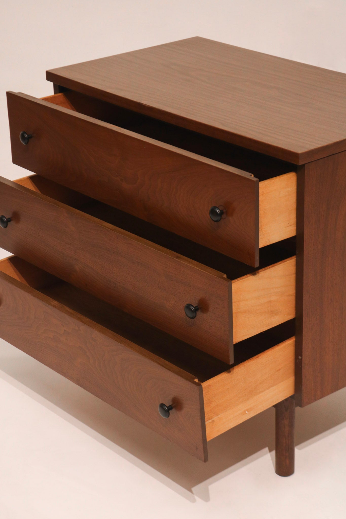 Interior view of drawer showing clean wood construction and finish