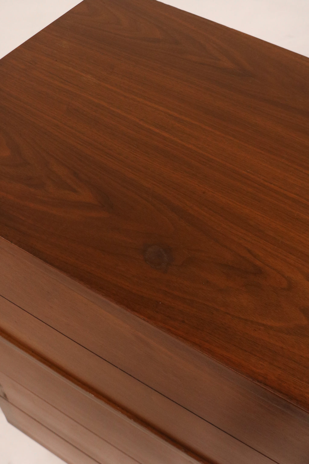 Side view of an open drawer showing slide mechanism and construction