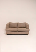 Front view of the two-cushion sofa design showing symmetry and comfort