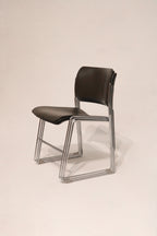Full side profile view of David Rowland 40/4 chair showing ergonomic design