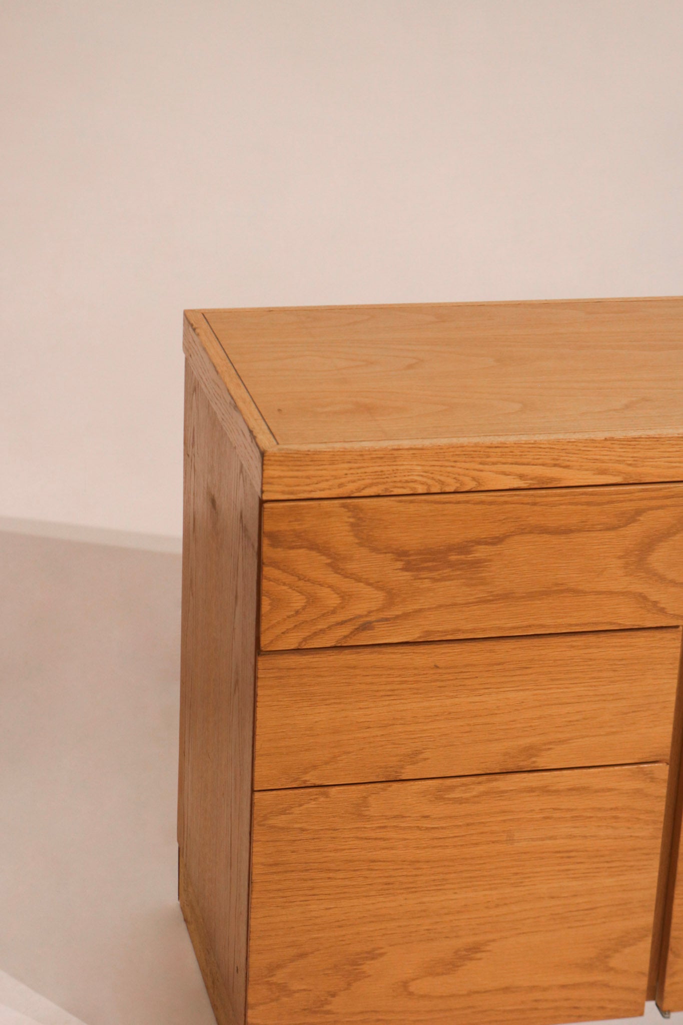 Interior view of the cabinet showing ample storage space