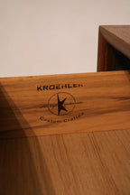 Kroehler manufacturer brand stamp inside drawer verifying authenticity