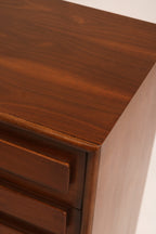 Left side panel view showing consistent walnut finish and quality