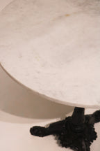 Low angle view demonstrating table stability and classic bistro design