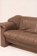 Low rear view showing base construction and leather wrapping