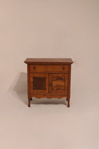 Antique oak wood stand cabinet 30 inches wide rustic style