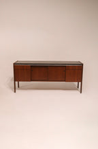 Mid century modern wooden walnut sideboard credenza by Biltrite Canada 66 inches wide