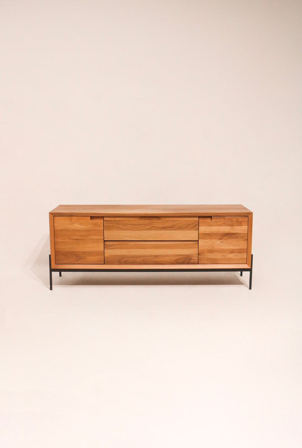 Room & Board contemporary solid wood console media stand cabinet 60 inches walnut finish