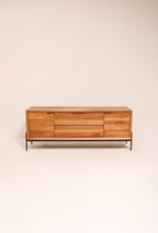 Room & Board contemporary solid wood console media stand cabinet 60 inches walnut finish